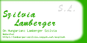 szilvia lamberger business card